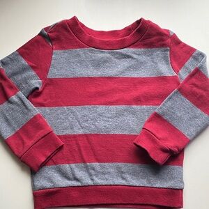 🌻Striped Red and Gray Kids sweater
